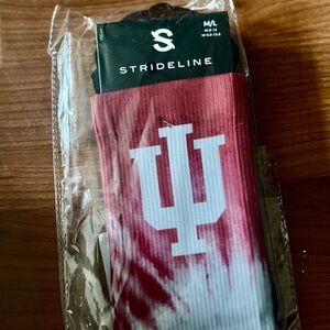 Strideline Crimson and White Men's Casual Socks